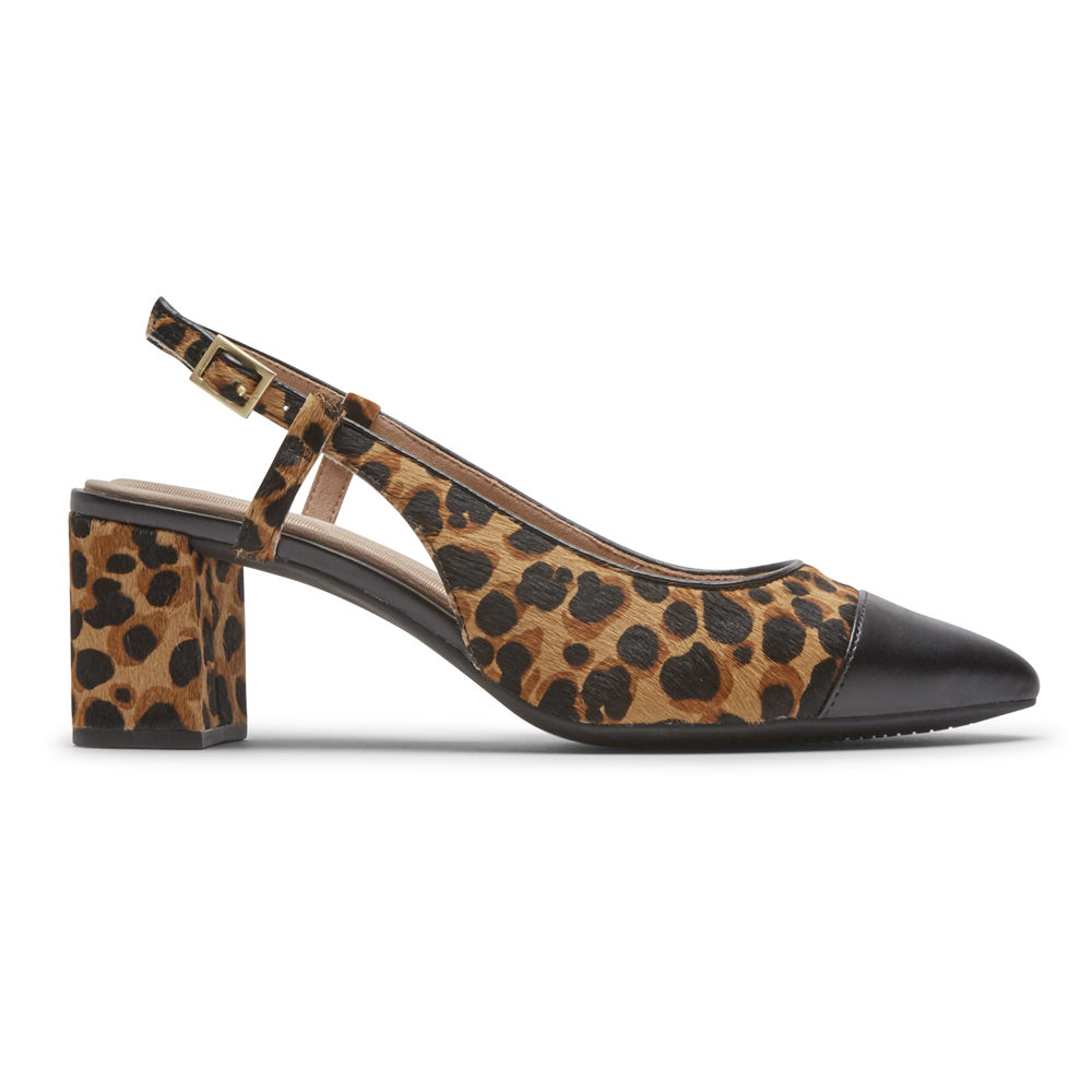 Slingback Rockport Mujer Mexico - Total Motion Salima Posted Leopardo - GKQMP1396